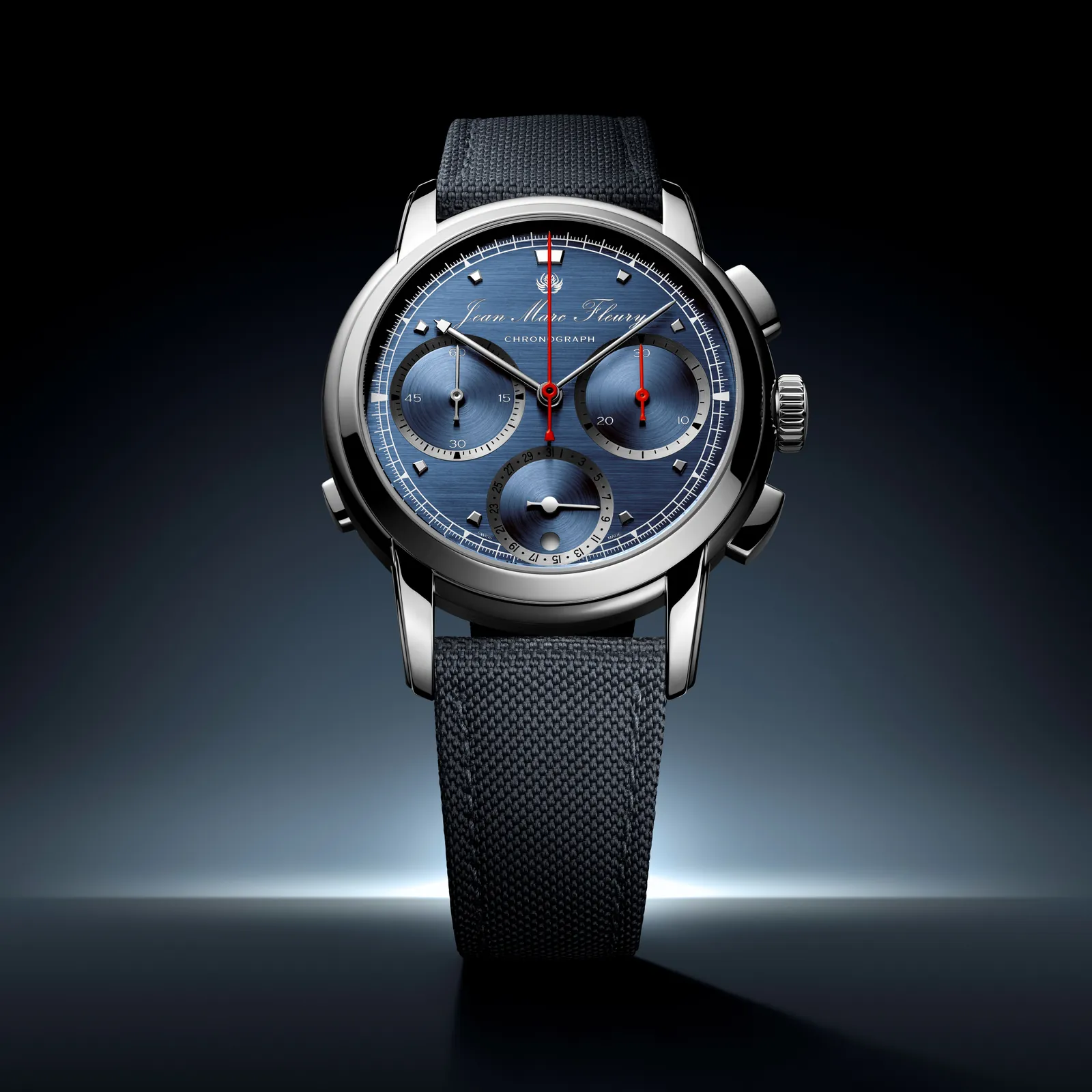Chronographe FXR-4, cadran bleu, boîte en acier
