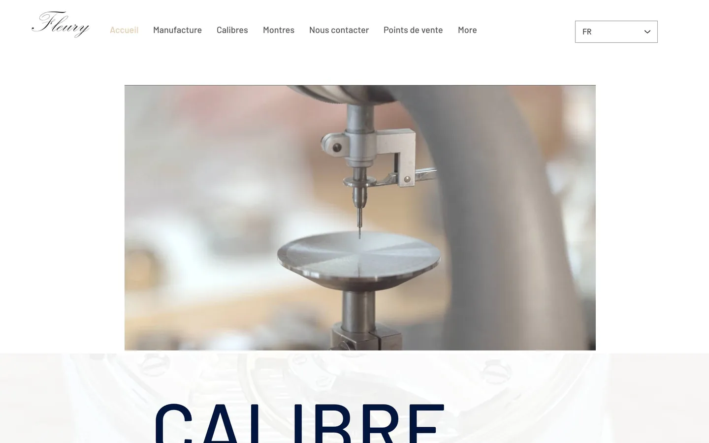 Page d’accueil actuelle de fleurymanufacture.ch